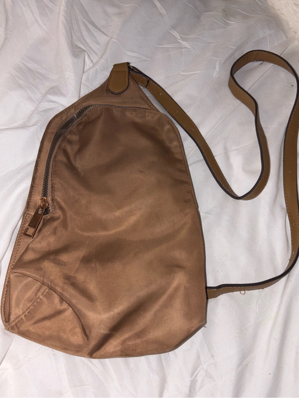 a new day Brown/Tan Crossbody Sling Bag